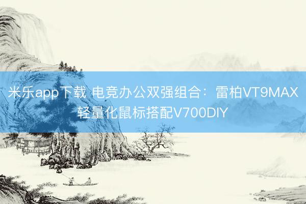 米乐app下载 电竞办公双强组合：雷柏VT9MAX轻量化鼠标搭配V700DIY