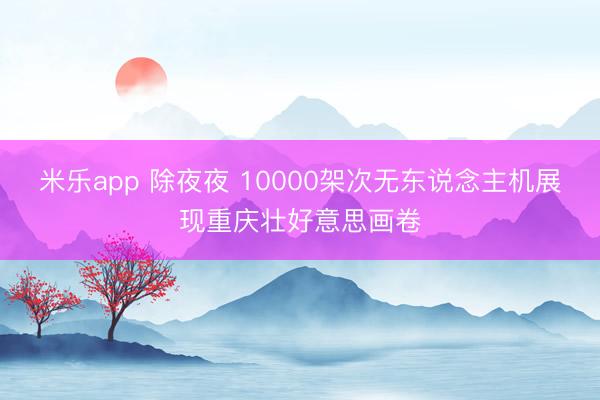米乐app 除夜夜 10000架次无东说念主机展现重庆壮好意思画卷